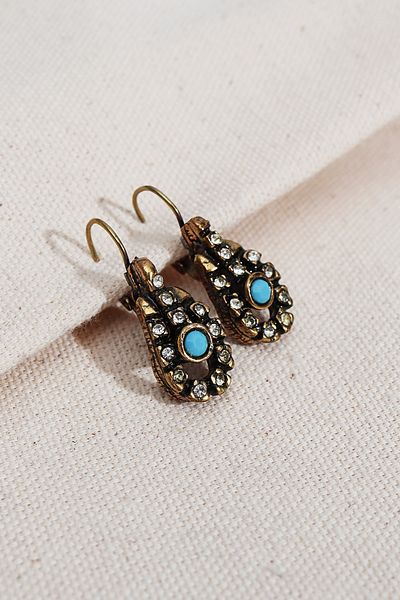 Süspüs Accessories Turquoise Jewelled Authentic Earrings