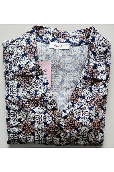 Mirano Milan Battal Size Buttoned Mother Pajamas Set 9600