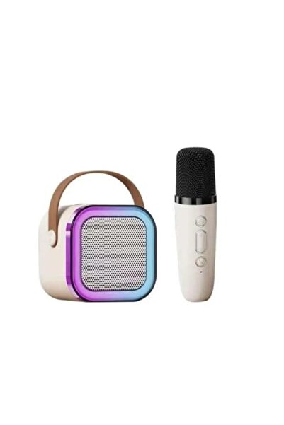 Mi7a Colorful Karaoke Sound System  Kablosuz Mikrofonlu Taşınabilir Müzik Kutusu