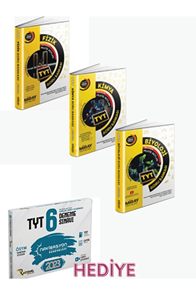 Miray Yayınları MİRAY YAYINLARI TYT FİZİK-KİMYA-BİYOLOJİ   SORU BANKASI SETİ