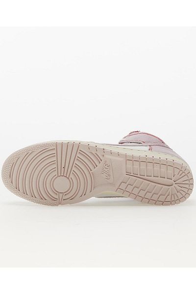 Nike Dunk High 1985 - Rose Denim and Genuine Leather Unisex Shoes, White