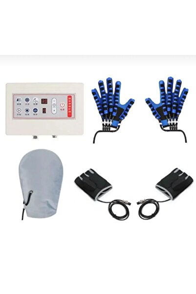 FOSILTECH El Rehabilitasyon Robot Eldiveni çift el + Pnömatik Masaj Eldiveni