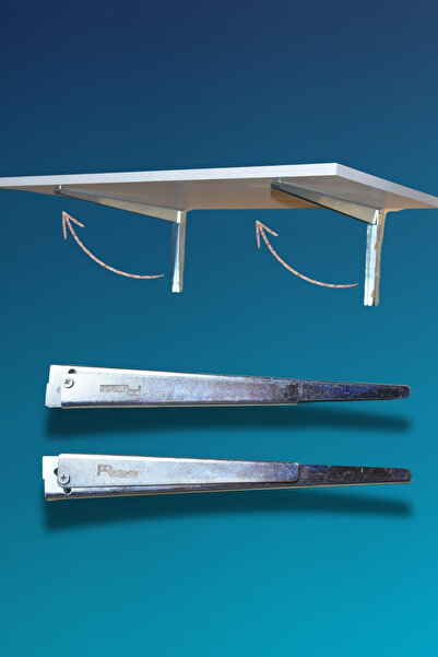 pratikmen 2'li Katlanır Duvara Monte Aç Kapa Masa Ayağı L Masa Konsolu 40 cm