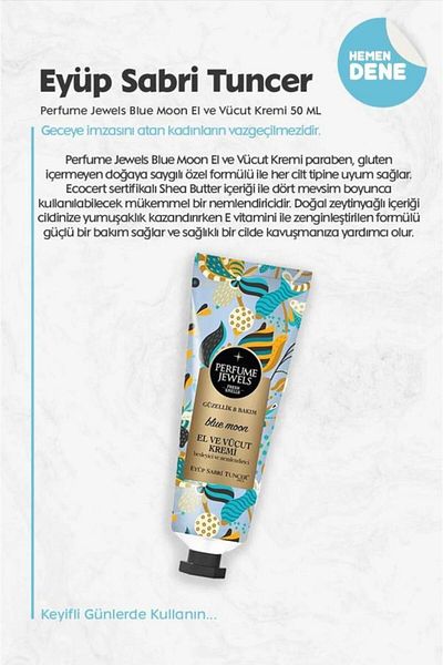 Eyüp Sabri Tuncer 50 ml Hand Cream 6 Pcs Blue Moon, Silky Touch, Pure Love, Summer Dream, the Adventure, Empress and Rosie