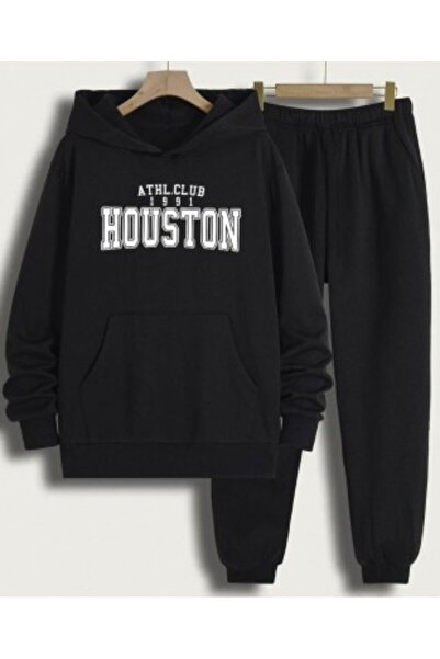 zeag Tracksuit Set Houston Printed Set Sweatshirt Rubber Leg Hooded