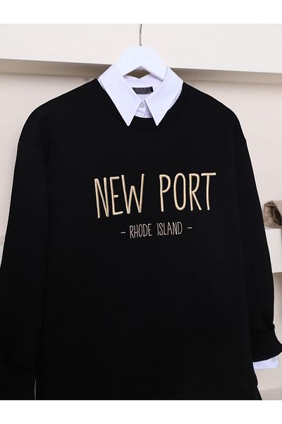 Modamorfo Embossed Embroidered Written Sweat