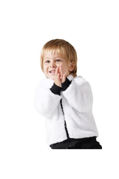 Cosy Club Shop سترة صوفية منتفخة من الصوف الناعم للفتيات الصغيرات باللون الأب...