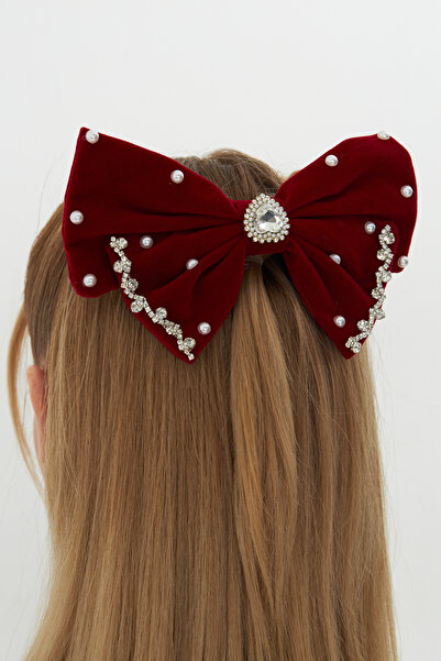 My Peak Agrafă de păr din catifea cu perle