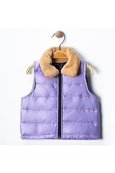 MAXI DRY Unisex Baby Kids Inflatable Vest with Fur Collar 6 Months to 3 Years Old
