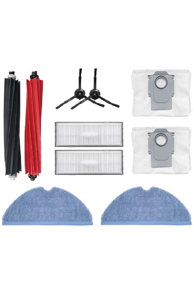 RotRever Roborock S8, S8 Plus, S8 Pro Ultra Uyumlu Fırça Filtre Mop Paspas Toz Torbalı Yedek Set-10 Parça
