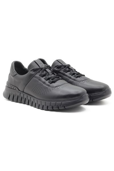 Barmea Pantofi de mers sport pentru bărbați 2405 - Piele autentică, negru