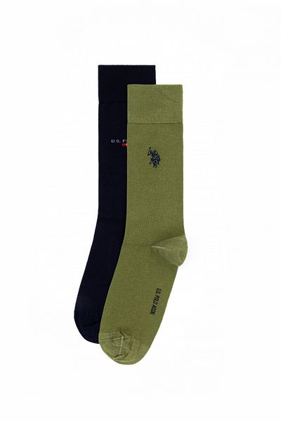 U.S. Polo Assn. Комплект мъжки чорапи в цвят каки - 2 части JACK