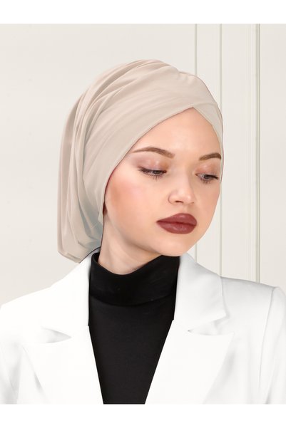 ada sanatsal Cross Practical Casual Bonnet - Tesettür Taş