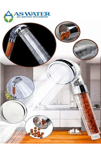 As Water Su Arıtmalı Boncuklu  Duş Başlığı %75 e Kadar Su Tasarufu Sağlar