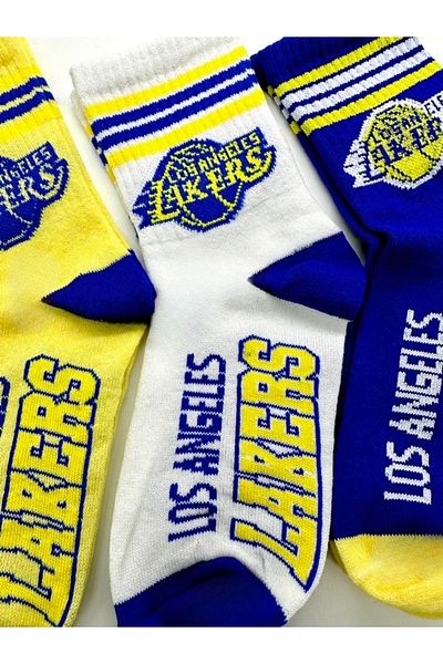 MAZEN Lakers Unisex Socks - 3 Pieces, 36-42 Nu
