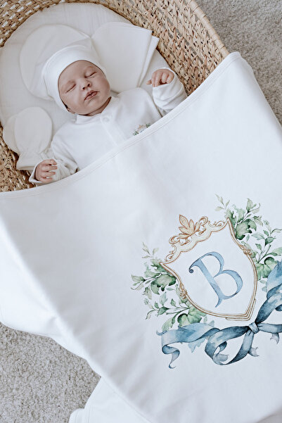 Tuğba Kuğu Organic 11-Piece Hospital Release - Blue Royal Series - Letter B