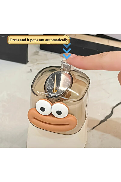 Butik Serdivan Toothpick Holder Toothpick Box Automatic Push-Drop Toothpick Holder Big Mouth Trend Toothpick Holder