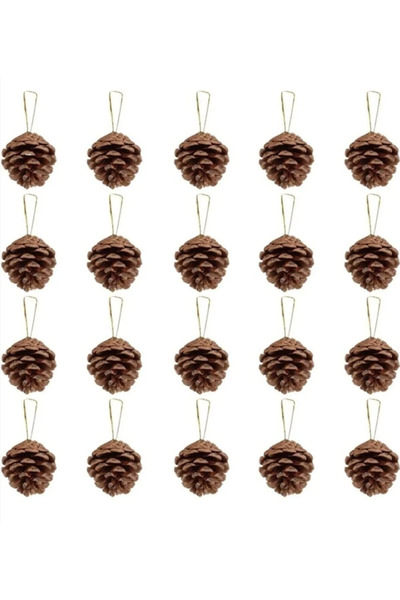 Mçb Group 20 قطعة من مخاريط الجوت - زخرفة طبيعية مزخرفة، زخرفة شجرة الصنوبر ل...