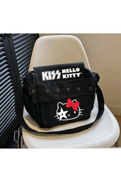 Aesthia Geantă messenger cu imprimeu Kiss x Kitty -mingalondon