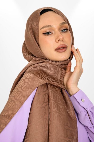 hijabchi Γαλακτώδης Καφές Εισαγόμενος Μεταξένιος Τζακάρ Σαλί - Μοντέλο Δαχτυλίδι - Νέες Συλλογές