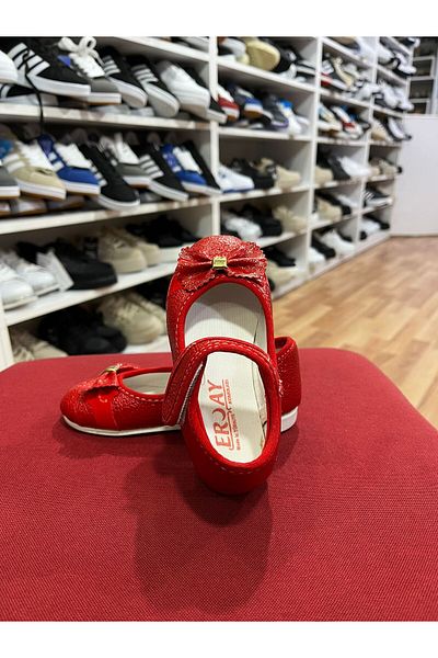 emin kundura Girls - Casual Ballerinas, Soft and Comfortable Sole, Orthopedic with Bow Detail