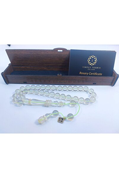 İskeçe Tesbih Cemil Usta Artifact cu șir - 0,6 mm transparent Delim, Inel Ima...