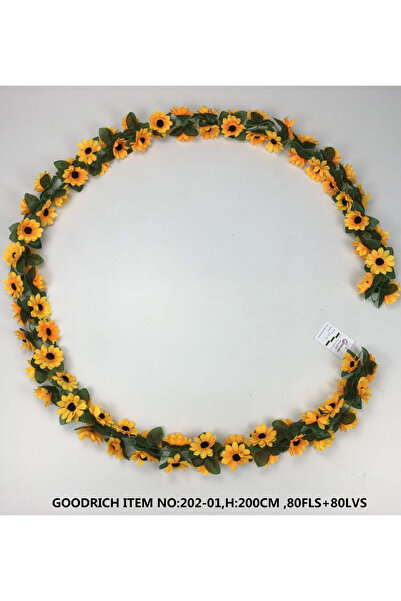 MD Aspiz Flowers Yapay Lüx Sarmaşık Ayçiçeği _ doğalgaz borusu süsü dekorasyon Yaprak Gül  Ay Çiçeği salon Balkon çit