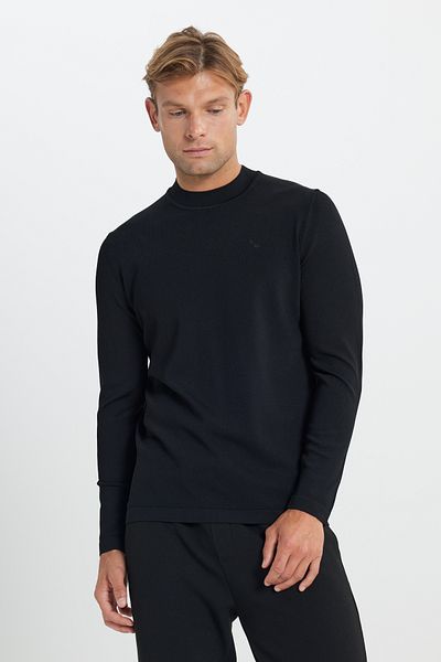 ALTINYILDIZ CLASSICS Standard Fit Normal Cut Half Turtleneck Basic Knitwear Ecru Sweater