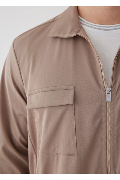 Boris Becker Beige Color Technical Outer Shirt
