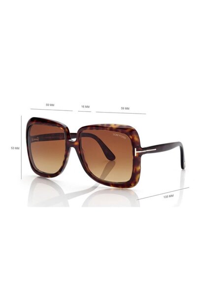 Tom Ford Women's Sunglasses Tf1156 52F 59-16, Brown Acetate Frame, Brown Lens