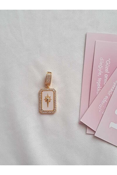 bijoux uniques Çelik Kutup Yıldızlı Ajda Charm&Kolye Ucu