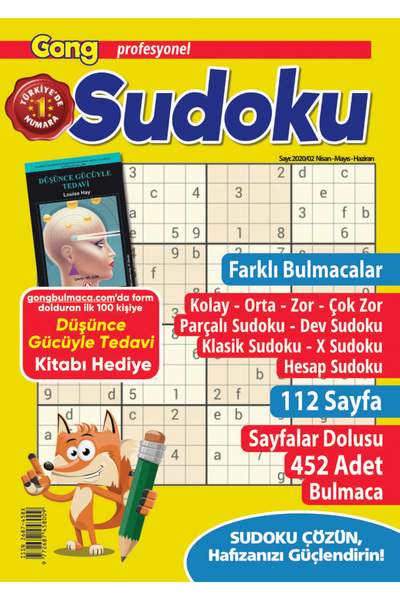 Gong Gong Profesyonel Sudoku Nisan Mayıs Haziran 2020