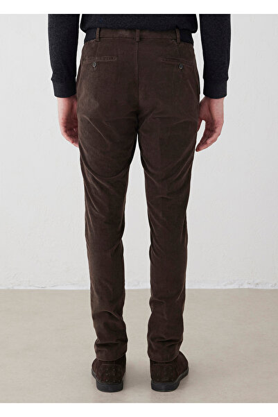 Boris Becker Παντελόνι Jogger σε σκούρο καφέ χρώμα βελούδινο με ελαστική μέση