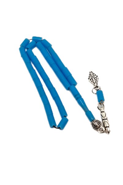 Han Ticarethane Turquoise Cut Cut Airplane Glass Rosary