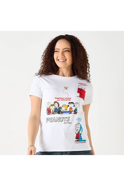 SP Characters Snoopy Print T-shirt With Short Sleeves