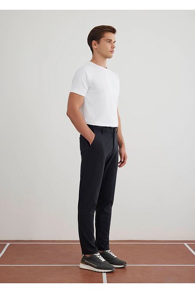 Boris Becker Navy Blue Color Technical Chino Pants