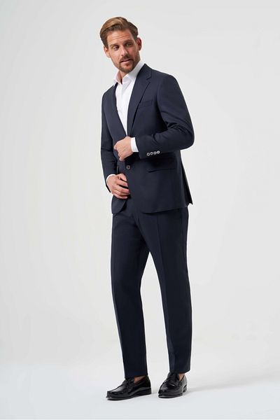 Bisse Men's Mono Collar 4 Drop Suit Navy Blue