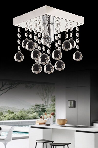 İstanbul Avize Paslanmaz Piramit Tekli Avize