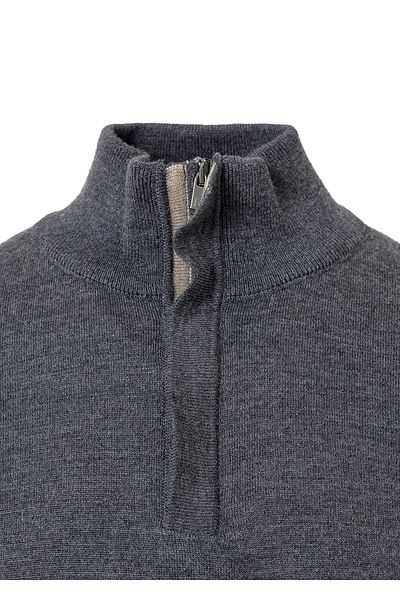Boris Becker Anthracite Color Half Placket Knitwear
