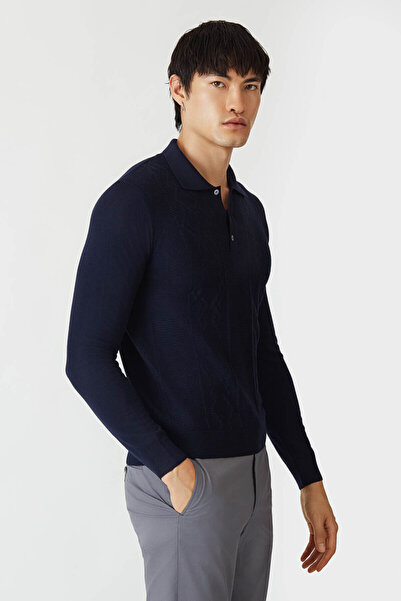 Bisse Erkek Polo Yaka Düğmeli Triko Laci