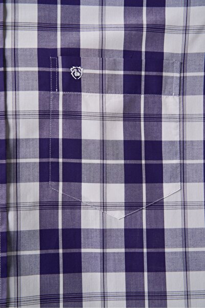 Bisse Erkek Regular Fit Ekose Spor Gömlek Lıla