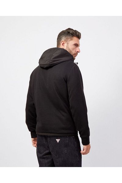 Guess Ανδρικό πλεκτό Windbreaker Warm Touch Windbreaker - Μαύρο