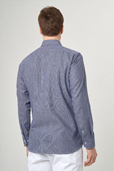 Bisse Regular Fit Uzun Kollu Spor Lacivert Erkek Gömlek