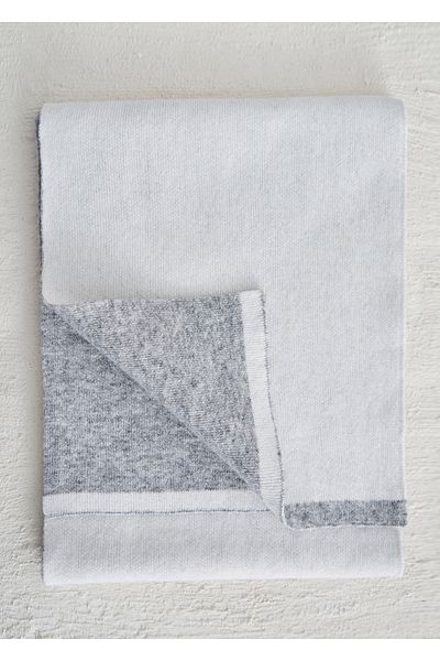 Boris Becker Light Gray Color Double Sided Cashmere Scarf