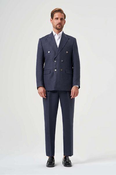 Bisse Men's Regular Fit Suit Navy