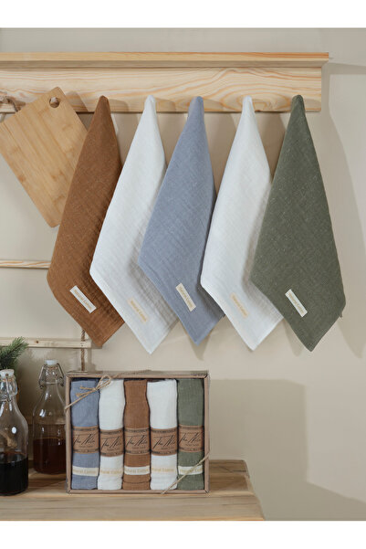 Nilteks 5'li Müslin Mutfak Peçetesi Seti