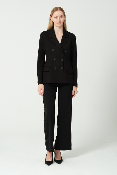AD Fashion Black Double Breasted Jacket