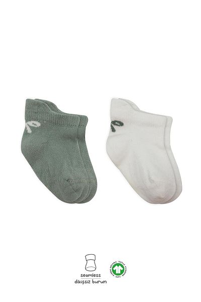 Bistyle Organic Baby Kids 2 Pack Smile Bow Combed Cotton Sneakers Socks