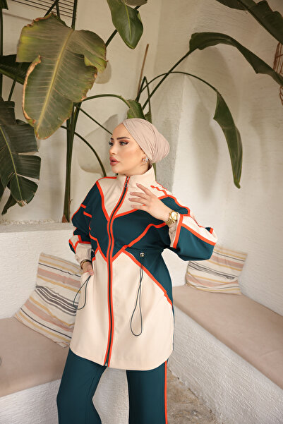 MİMİ Luxury Wear Kadın Tesettür Tunik Pantolon Double Crep Ikili Takım