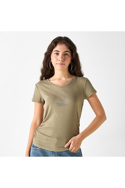 SP Characters CHR L EMBELLISHED RUCHED TEE